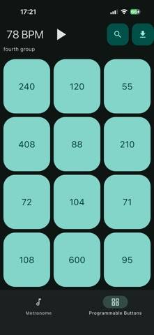 Programmable Metronome App screenshot