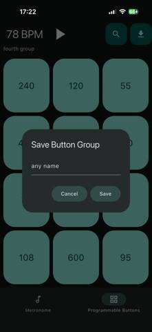 Programmable Metronome App screenshot