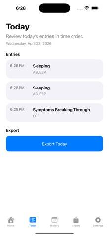 Motor State Log Schermata dell'app