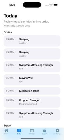 Motor State Log Schermata dell'app