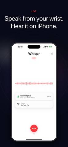 Whispr Watch Mic App skärmdump