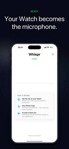 Whispr Watch Mic App skärmdump
