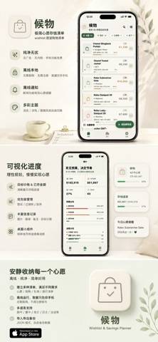 候物 - 心愿存钱清单｜购物愿望储蓄