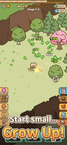 Idle Cat Gunner: Shooter RPG skärmdump av spelet
