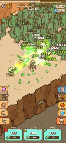 Idle Cat Gunner: Shooter RPG skärmdump av spelet