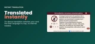 My Celiac Card App screenshot
