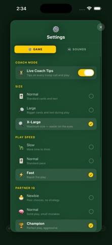 Best Euchre Coach game screenshot