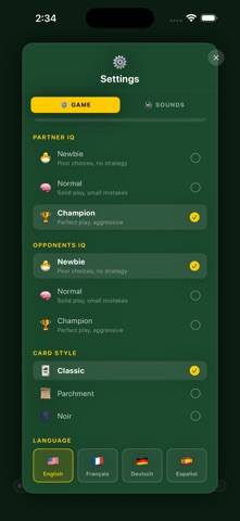 Best Euchre Coach game screenshot