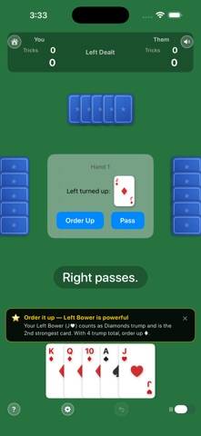 Best Euchre Coach game screenshot