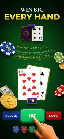 Blackjack: Win Real Cash Live! Bildschirmfoto