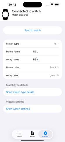 Rugby Referee Watch captura de pantalla
