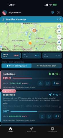 Boardiction: Windvorhersage Bildschirmfoto