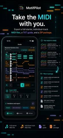 MotifPilot MIDI Generator App screenshot
