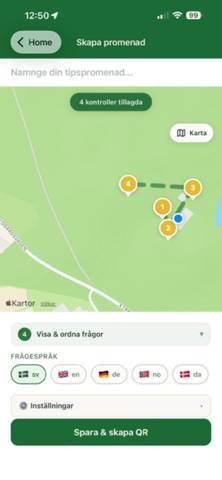 Tipspromenaden skärmdump av spelet