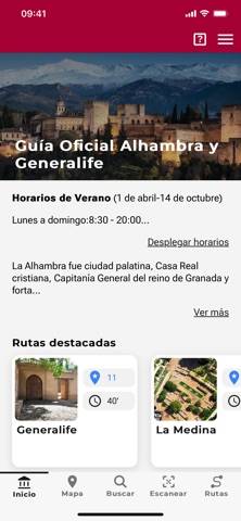 Audioguía Oficial Alhambra Captura de pantalla de la aplicación