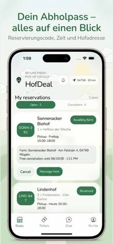 HofDeal App-Screenshot