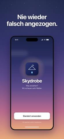 Skydrobe: Nie falsch angezogen