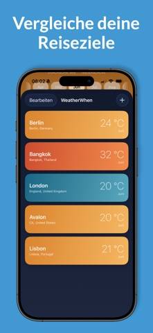 WeatherWhen App-Screenshot