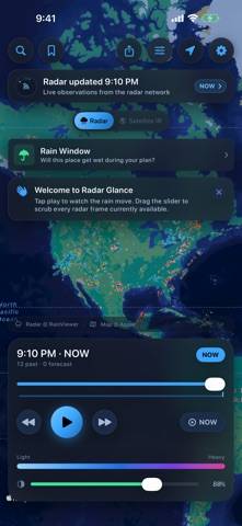 Radar Glance App screenshot