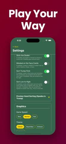 Just Euchre game screenshot
