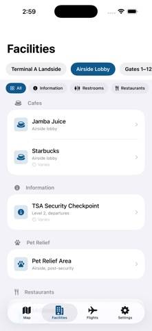 Bradley BDL Airport App screenshot
