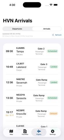 Tweed-New Haven HVN Airport App screenshot