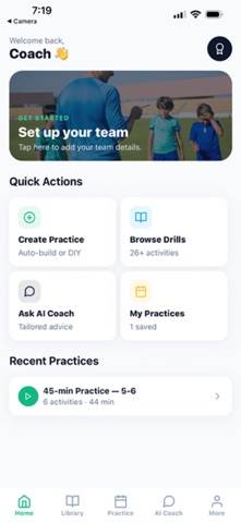 Soccer Coach Guide App screenshot