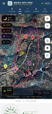 MGRS & UTM GPS Maps PRO App screenshot
