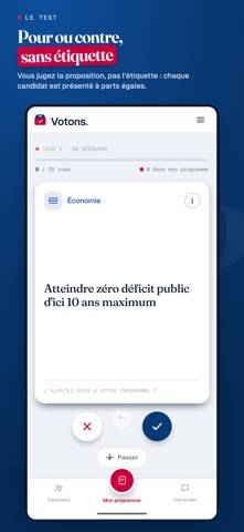 Votons Capture d'écran de l'application