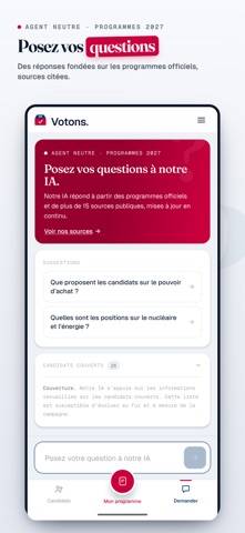Votons Capture d'écran de l'application