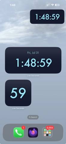 Reloj Segundos de Live Seconds captura de pantalla