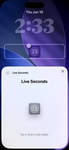 Reloj Segundos de Live Seconds Captura de pantalla de la aplicación