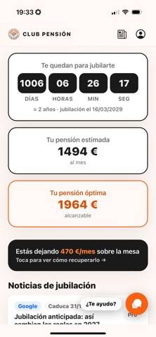 Club Pensión Captura de pantalla de la aplicación