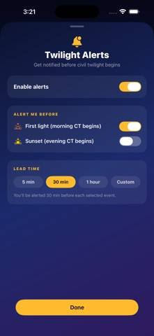 A Civil Twilight App screenshot
