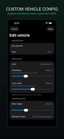 RigSteady: Nivel Autocaravana Captura de pantalla de la aplicación