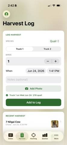 HuntSTX App screenshot