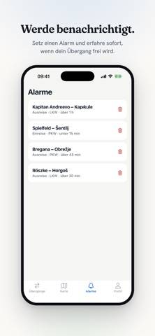 Granica: Live-Wartezeit Grenze Schermata dell'app