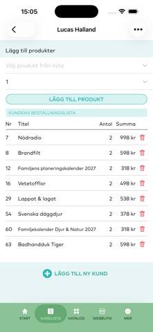 Pandaförsäljningen App skärmdump