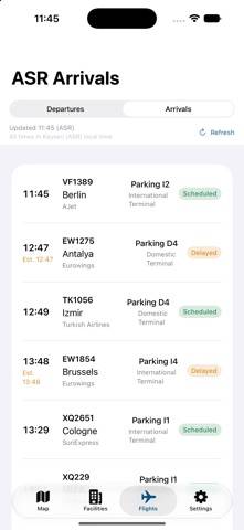 Kayseri ASR Airport Capture d'écran de l'application