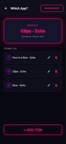 Randomizer App skärmdump