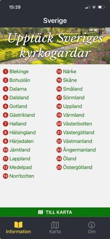 Upptäck Sveriges kyrkogårdar skärmdump