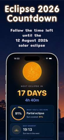Eclipse 2026: Solar Guide Captura de pantalla de la aplicación