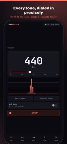TuneHelper App-Screenshot