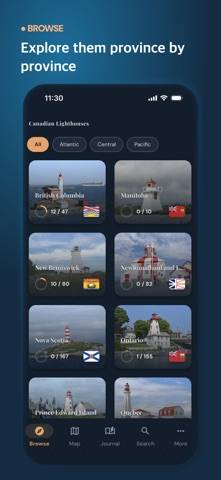 Canadian Lighthouse Guide App screenshot