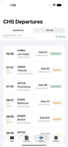 Charleston CHS Airport App screenshot
