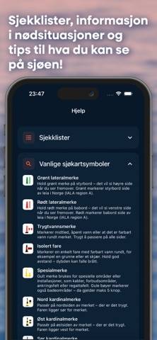 Sjøkart App skärmdump