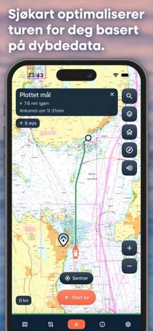 Sjøkart App skärmdump