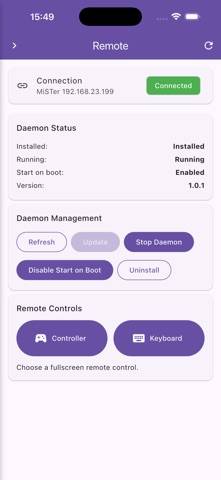 MiSTer Companion App screenshot