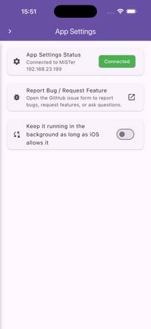 MiSTer Companion App screenshot