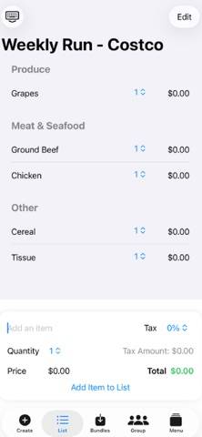 CreateList: Shopping Lists App screenshot